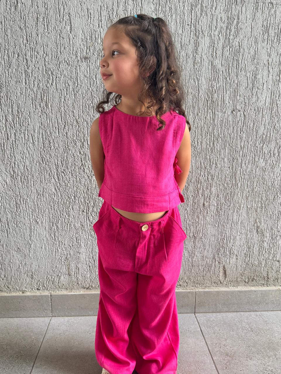 Linen Set in Pink