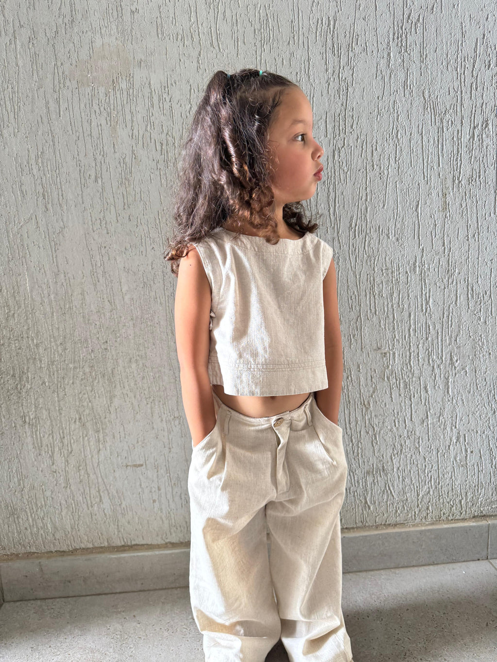 Linen Set in Beige
